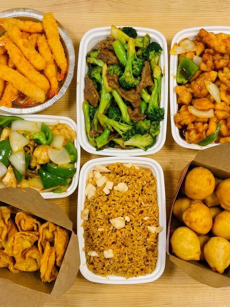 Chinese catering trays from Spring Wok Express for parties and corporate events in Stoney Creek